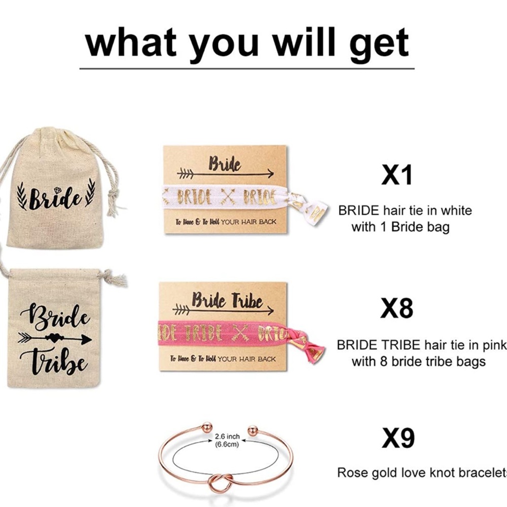 - 👰 BRIDE TRIBE BACHELORETTE BRACELET & HAIR…*NEW*